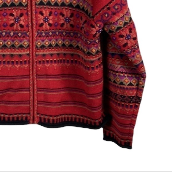 Vintage Icelandic Design Sweater Jacket Size L - Picture 7 of 10